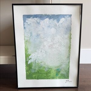 Textured Abstract Framed 🖼️ Art 14 x17 inches